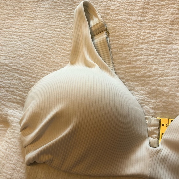 H&M White Padded Bikini Top with Gold Buckle - Picture 4 of 16